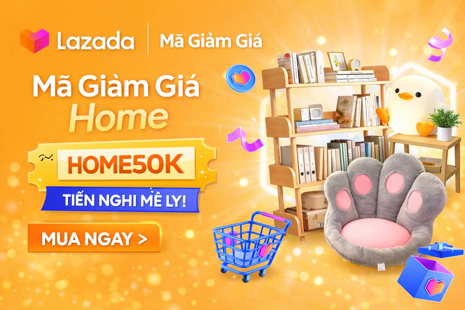 Lazada Home – Nhà Cửa Đời Sống – Voucher Max 10% – Giảm Tới 50%