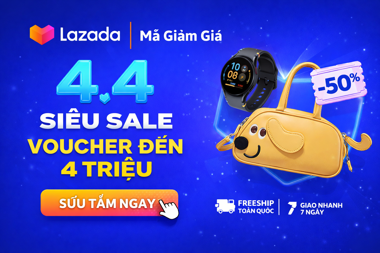 Siêu Sale 4.4 – Voucher 4.000.000đ – Giảm Tối Đa 30% – Giao Nhanh