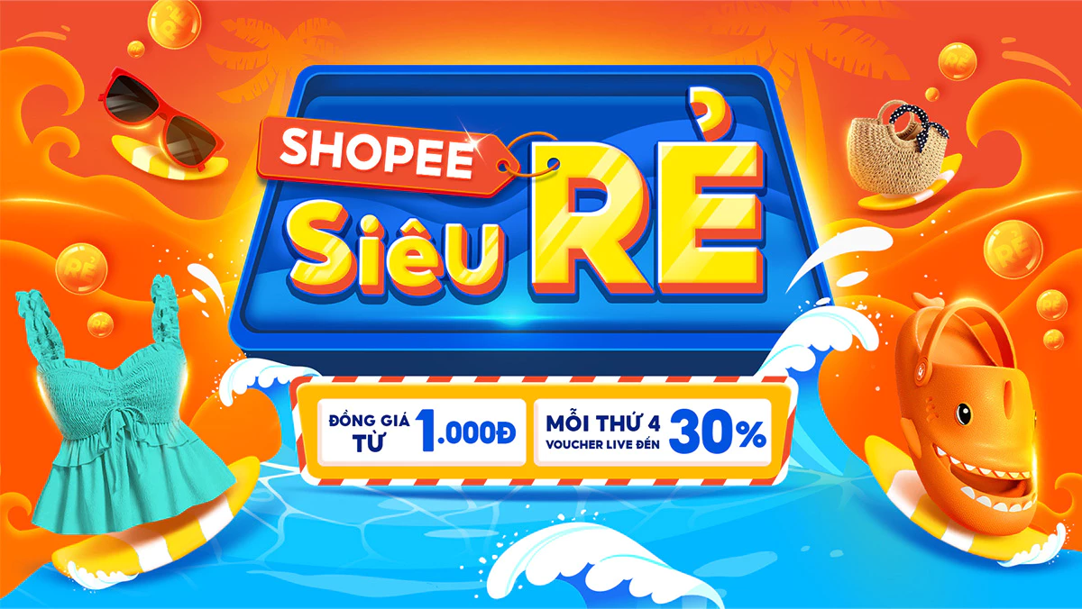 Shopee Siêu Rẻ – Đồng Giá Từ 1.000đ – Voucher Giảm Tới 30%
